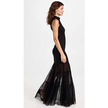 STAUD Women's Daffodil Dress, Black, L