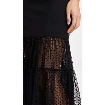 STAUD Women's Daffodil Dress, Black, L