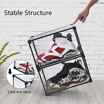 YPATH Clear Acrylic Shoe Box - Stackable Sneaker Display