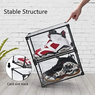 YPATH Clear Acrylic Shoe Box - Stackable Sneaker Display
