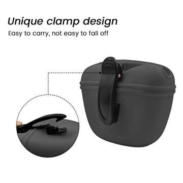 AUDWUD Silicone Dog Treat Pouch,With Dog Training Clicker,Clip on Portable Training Container,Convenient Magnetic Buckle Closing and Waist Clip