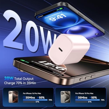 Fast Charger for Phone 16 Pro with 10ft Cable