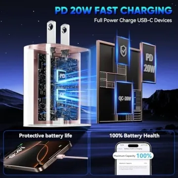 Fast Charger for Phone 16 Pro with 10ft Cable