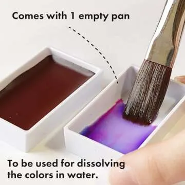 Kuretake GANSAI TAMBI GRANULATING COLOR 5 colors set, Watercolor Paint Set, Professional-Quality for Artists and Crafters, AP-Certified, for Adult, Made in Japan