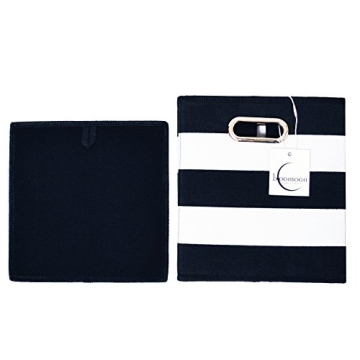 Foldable Black and White Storage Cube Baskets - Stylish and Durable