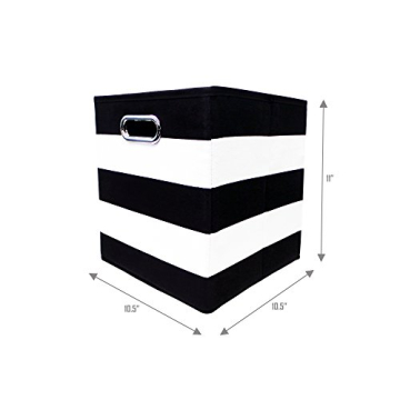 Foldable Black and White Storage Cube Baskets - Stylish and Durable