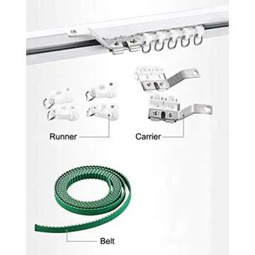 Homesupplier Smart Curtains, Remote Control Curtain Rod, WiFi Control, Compatible with Alexa, Google...