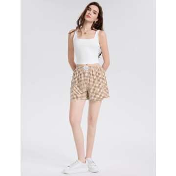 Comfortable LOMON Womens Cotton Boxer Shorts for Summer