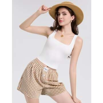 Comfortable LOMON Womens Cotton Boxer Shorts for Summer