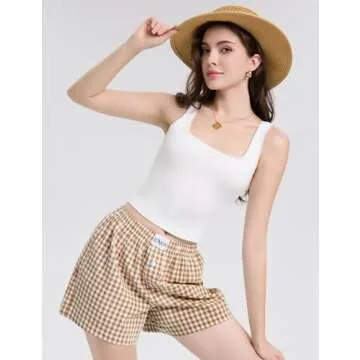 Comfortable LOMON Womens Cotton Boxer Shorts for Summer