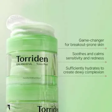 Torriden BALANCEFUL Toner Pads (60 Pads) | Daily Exfoliating Pads with PHA & LHA for Oily, Combo, and Sensitive Skin | 5D CICA, Panthenol