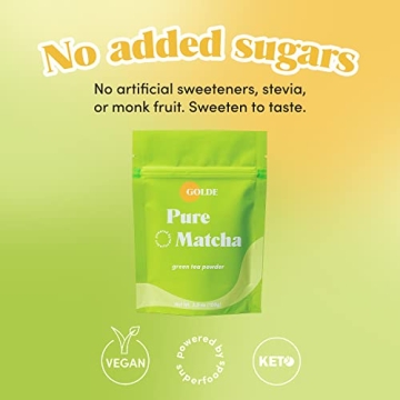 GOLDE Pure Matcha Ceremonial Grade Energy Boosting Tea