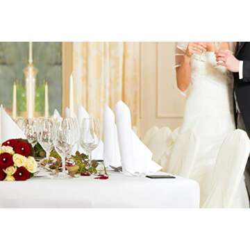 Ivory Cream 10 Inch Taper Candles - Pack of 12 Premium Unscented, Dripless & Smokeless Hand-Dipped C...