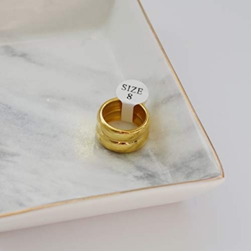 18K Gold Plated Twin Band Ring - Bold & Stylish Jewelry