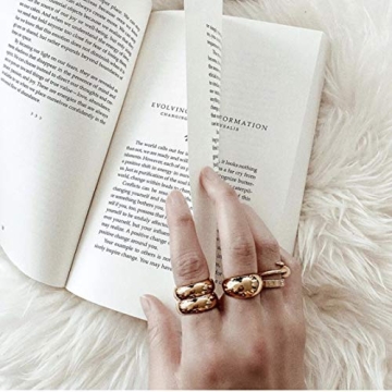 18K Gold Plated Twin Band Ring - Bold & Stylish Jewelry