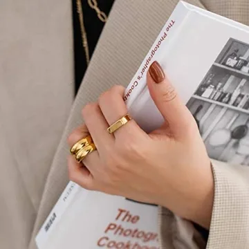 18K Gold Plated Twin Band Ring - Bold & Stylish Jewelry