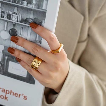 18K Gold Plated Twin Band Ring - Bold & Stylish Jewelry