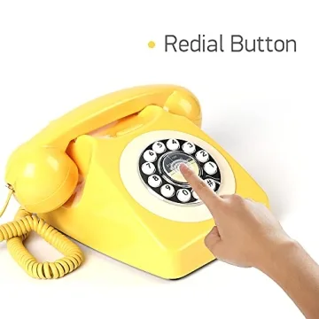 Vintage 1960's Retro Dial Phone for Home Decor