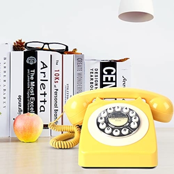 Vintage 1960's Retro Dial Phone for Home Decor