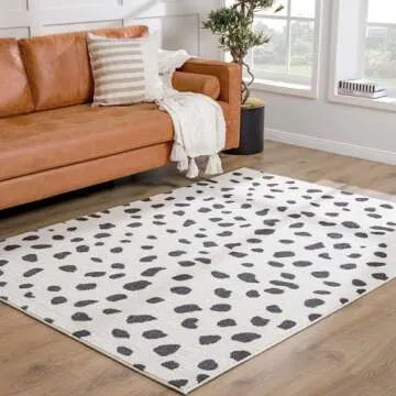 Hauteloom Dalmatian Style Area Rug for Any Room