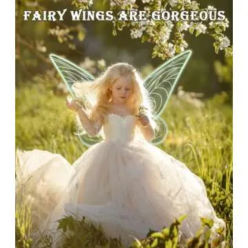 SOLIEHOO Girls Wings Fairy Wings, Sparkling Sheer Wings for Women Adults Butterfly Wings for Kids Birthday Halloween Dress up