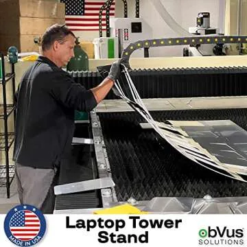 obVus Solutions Adjustable Laptop Tower Stand | Multiple Awards from Top Technology, Business and Health Magazines | Sitting to Standing in Seconds | Reduce Back and Neck Pain | Made in The USA