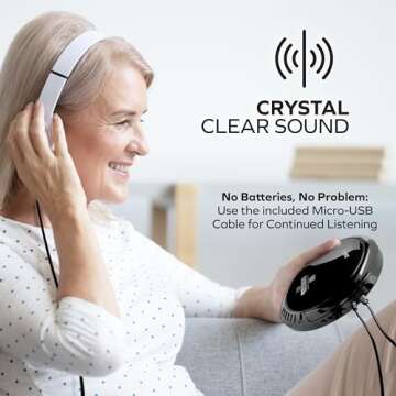 Coby Portable CD Player with Headphones and Radio