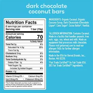 UNREAL Dark Chocolate Coconut Bars - Delicious & Low Sugar