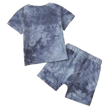Baby Boys Tie Dye Summer Outfit Set - Stylish & Comfy