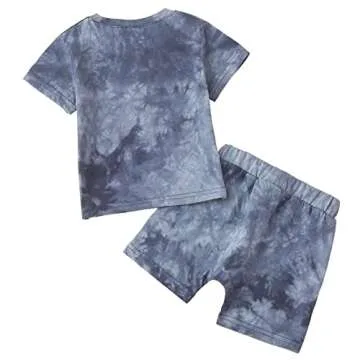 Baby Boys Tie Dye Summer Outfit Set - Stylish & Comfy