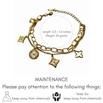 White Ermine Bracelet & HairBand Set in Yellow Gold