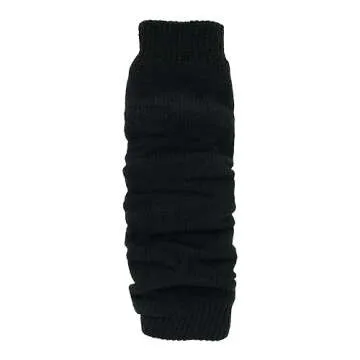 CTM® Women's Solid Leg Warmers in Black for Stylish Comfort