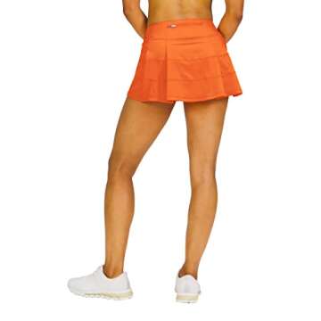 MEIVSO Women's Pleated Workout Tennis Skirts with Pockets Activewear Sports Skort Built-in Shorts (O...