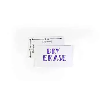 Dry Erase Index Cards – 45pcs Laminated 3x5" Cards Blank w/Box – Reusable Dry Erase Note Cards for School, Work, Housework, To Do Lists – Practical Index Card Sheets – 3 x 5-inch