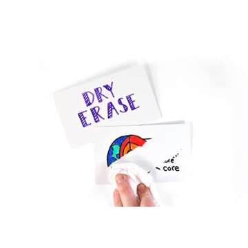 Dry Erase Index Cards – 45pcs Laminated 3x5" Cards Blank w/Box – Reusable Dry Erase Note Cards for School, Work, Housework, To Do Lists – Practical Index Card Sheets – 3 x 5-inch