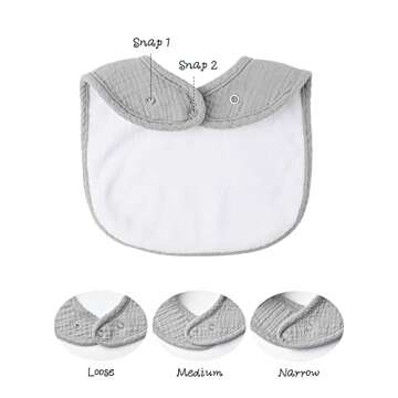 Konssy Muslin Baby Bibs 8 Pack Baby Bandana Drool Bibs Cotton for Unisex Boys Girls, 8 Solid Colors ...