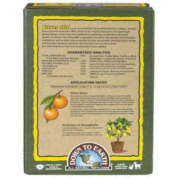 Down to Earth Organic Citrus Fertilizer Mix 6-3-3, 5 lb