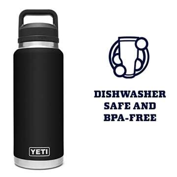 YETI Rambler 36 oz Bottle with Chug Cap for Hydration