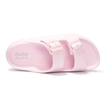 FunkyMonkey Adjustable Thick-sole EVA Slides for Women