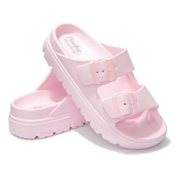 FunkyMonkey Adjustable Thick-sole EVA Slides for Women