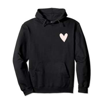 Womens Valentine's Day Love Heart Pullover Hoodie