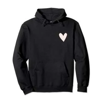 Womens Valentine's Day Love Heart Pullover Hoodie