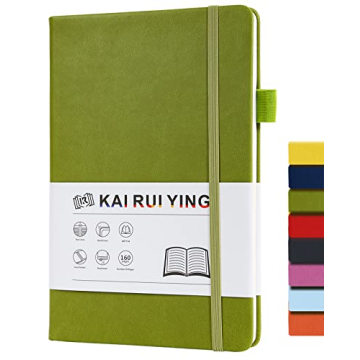 KaiRuiYing Journal Notebook with Pen Holder, A5 Notebooks for Work/Writing, College Ruled Notebook f...