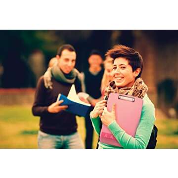 Officemate Breast Cancer Awareness Slim Clipboard Storage Box