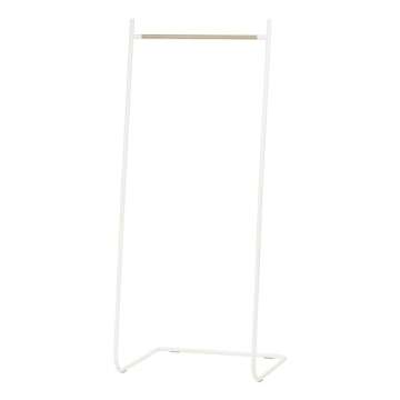 IRIS USA Stylish Classic Clothes Rack for Hanging Clothes, Easy to Assemble, Freestanding Metal Sturdy Garment Rack, Small Space Storage Solution, Modern Versatile Design, Boutique Style, White