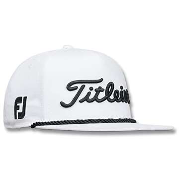 Titleist Rope Flat Bill Hat Legacy Collection - 10 White/Black