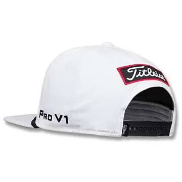 Titleist Rope Flat Bill Hat Legacy Collection - 10 White/Black