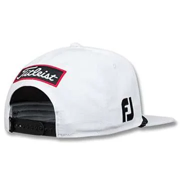 Titleist Rope Flat Bill Hat Legacy Collection - 10 White/Black