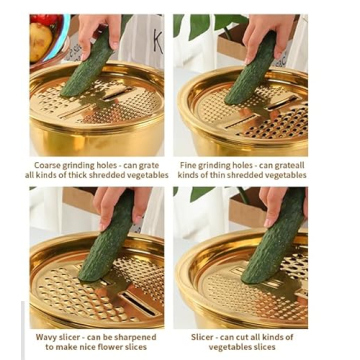 QOBIMOON Stainless Steel Colander Set - 3PC Kitchen Tools