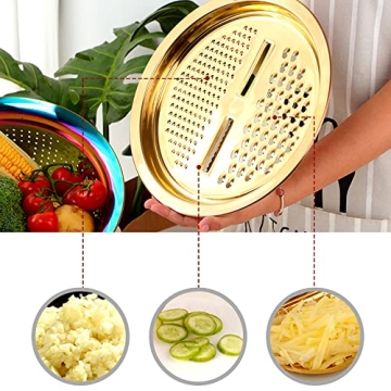 QOBIMOON Stainless Steel Colander Set - 3PC Kitchen Tools